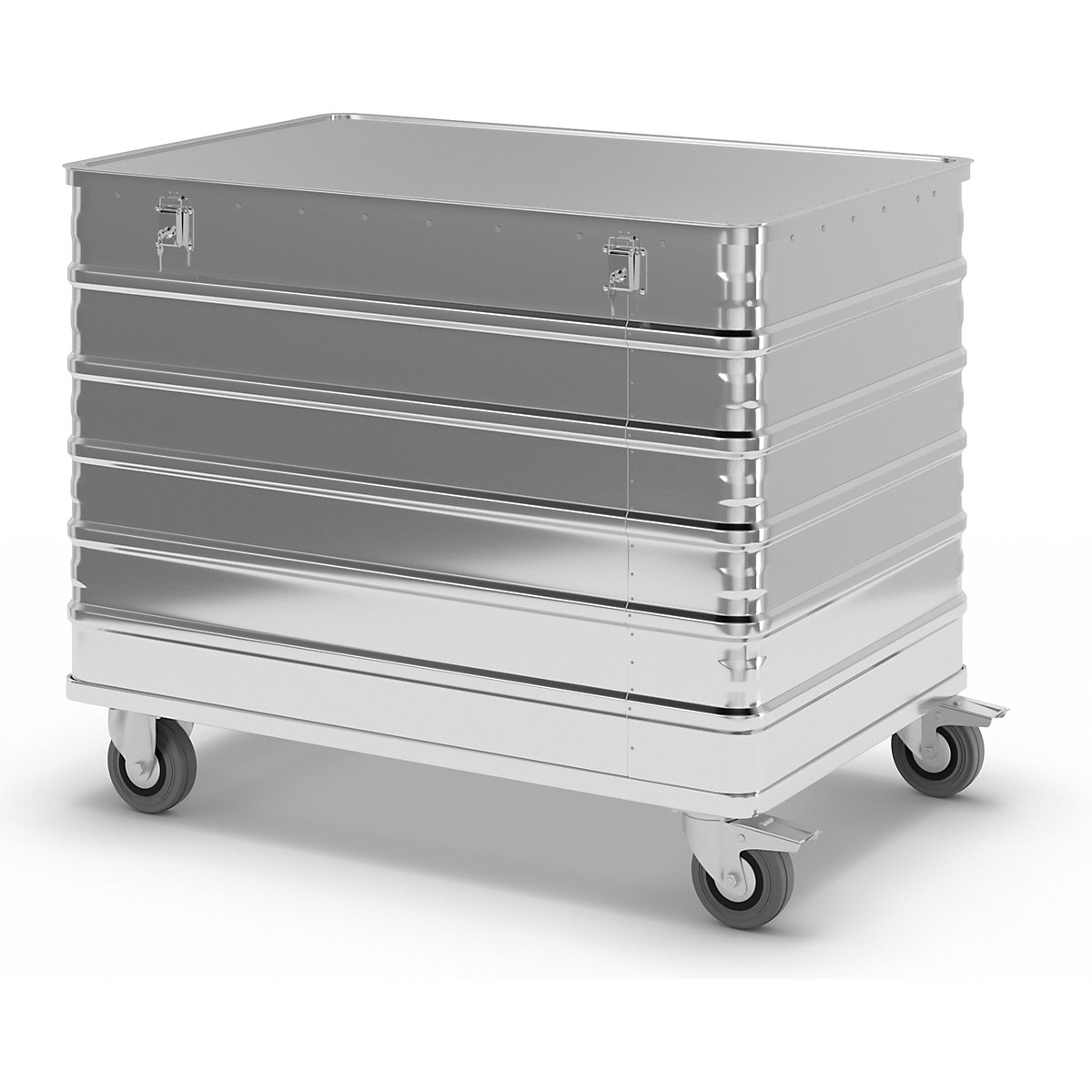 Wózek skrzyniowy z aluminium, pełna ścianka – Gmöhling (Zdjęcie produktu 4)-3