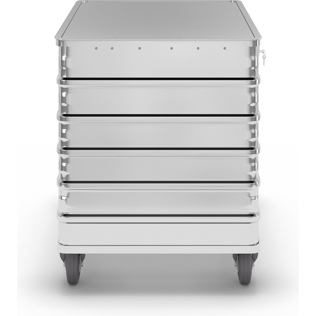 Wózek skrzyniowy z aluminium, pełna ścianka – Gmöhling (Zdjęcie produktu 5)-4