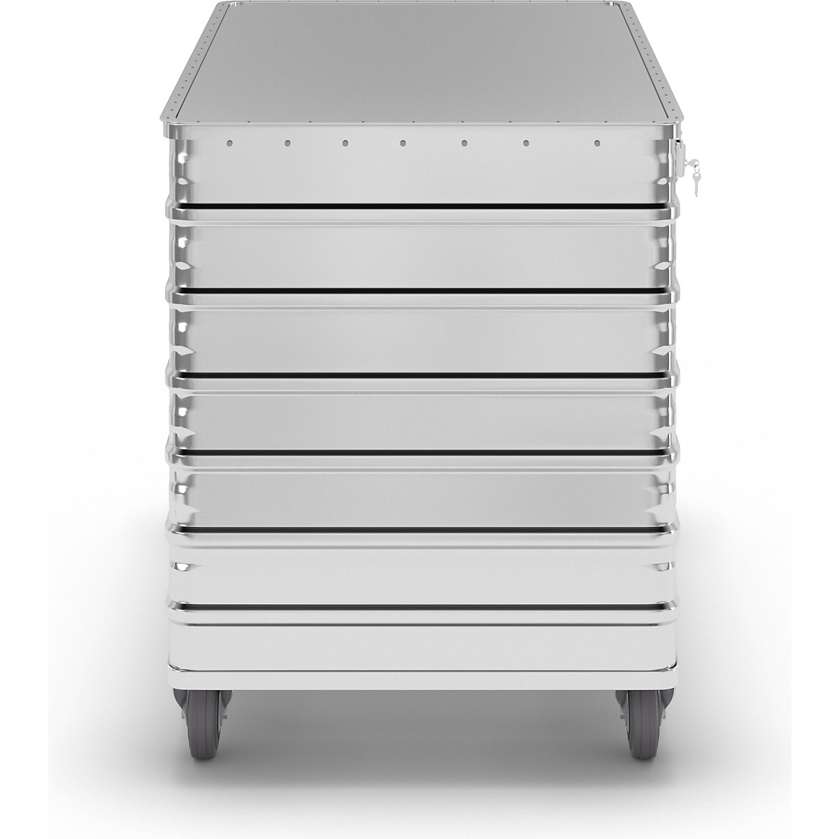 Wózek skrzyniowy z aluminium, pełna ścianka – Gmöhling (Zdjęcie produktu 5)-4