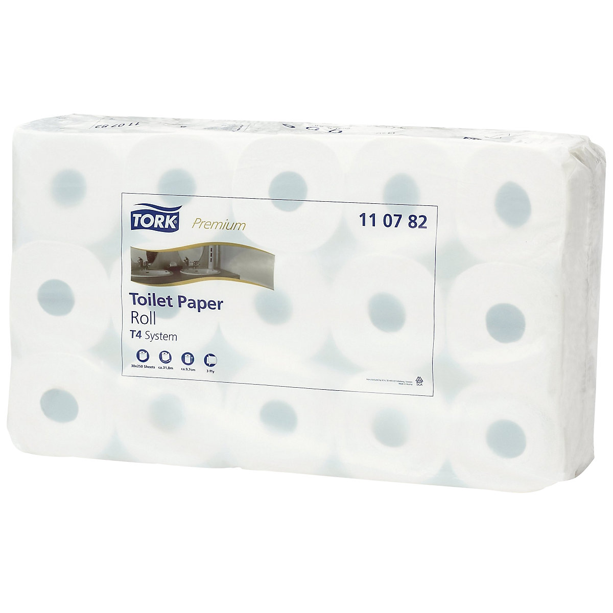 Tork Toilettenpapier Standard Haushaltsrolle Tissue 3 Lagig Weiss Ve 30 Rollen A 250 Blatt Gaerner Deutschland
