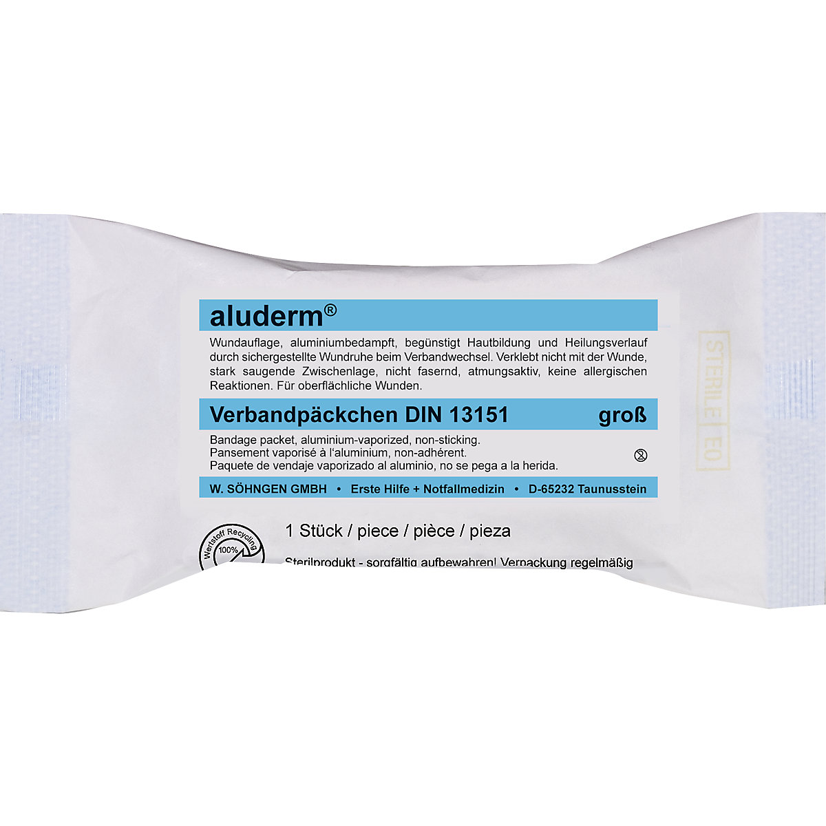 aluderm®-Verbandpäckchen: Inhalt nach DIN 13151, ab 20 Stk