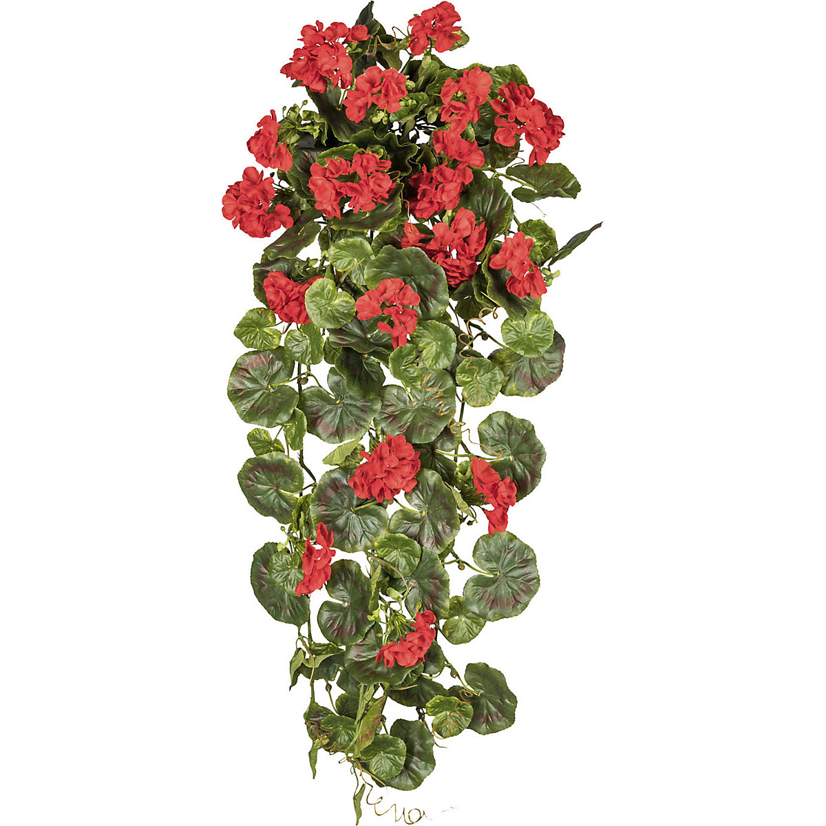 Geranienhänger, Höhe 800 mm, UV-beständig, Blüten rot