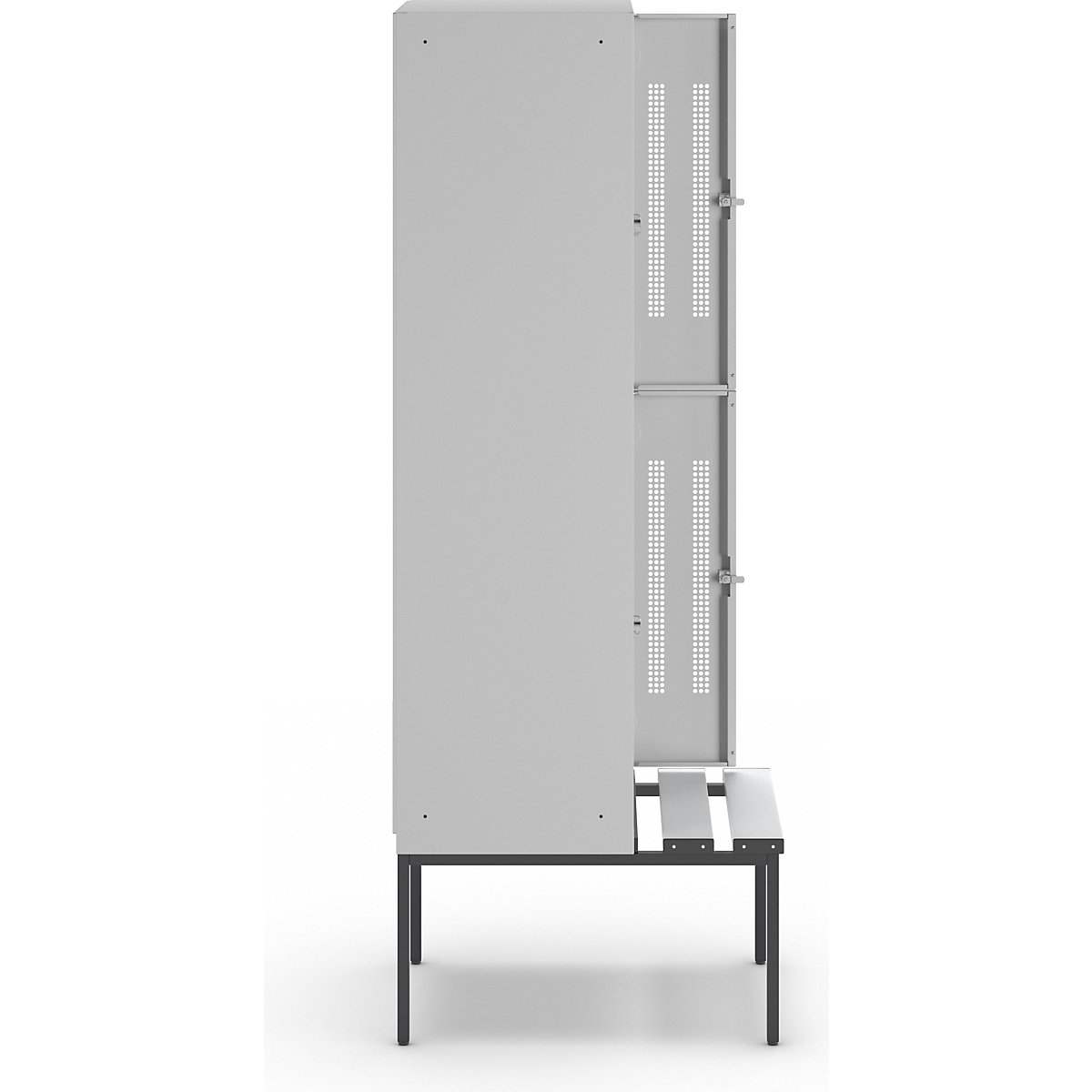 Doppelstock-Spind Berlin 1 Sitzbank Wolf (Produktabbildung 3)-2