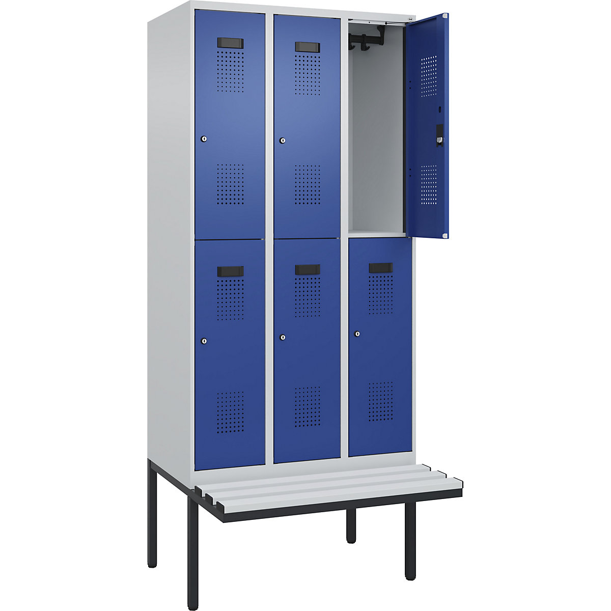 Doppelstock-Spind Evolo PLUS Sitzbank