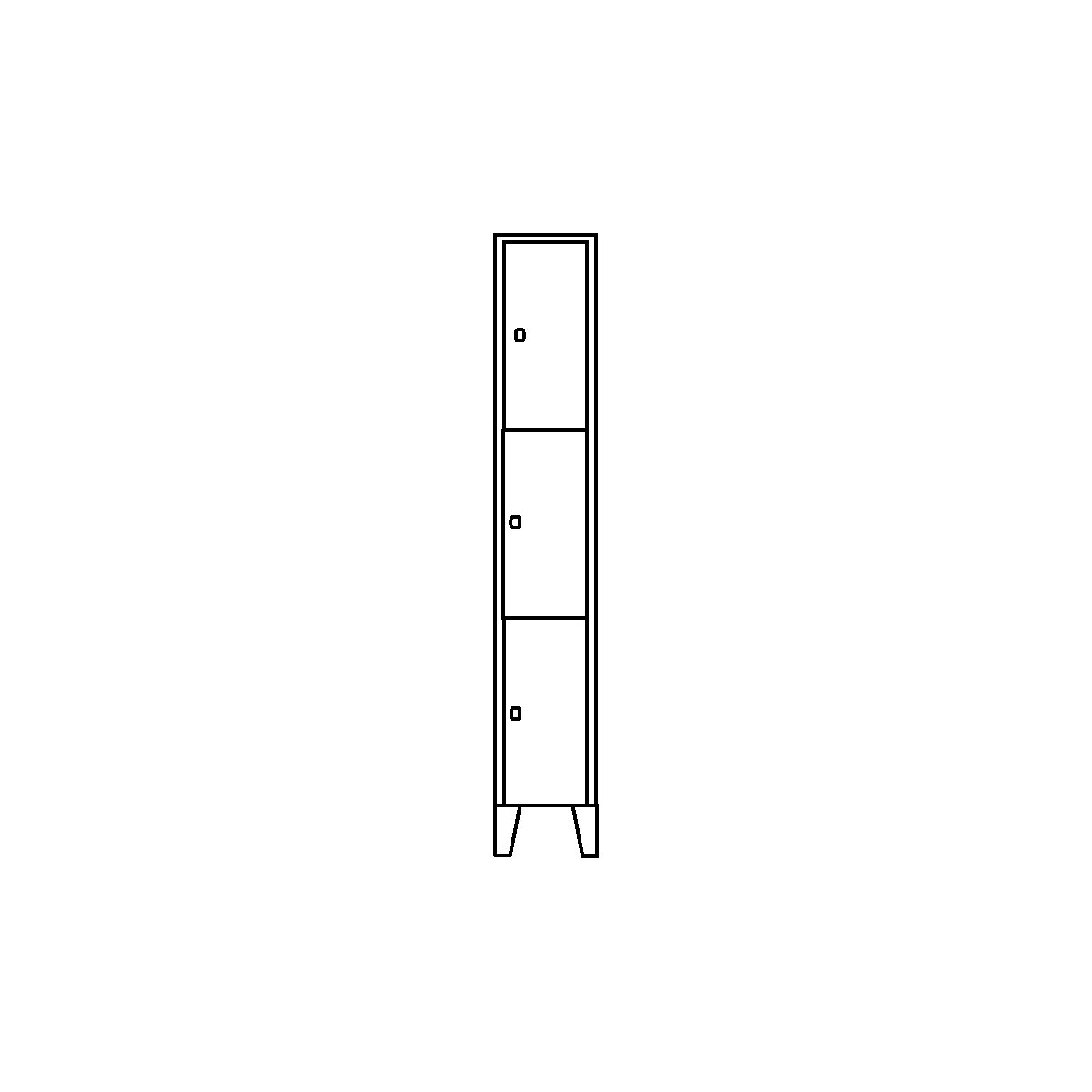 3er-Schließfachschrank München Wolf (Produktabbildung 10)-9