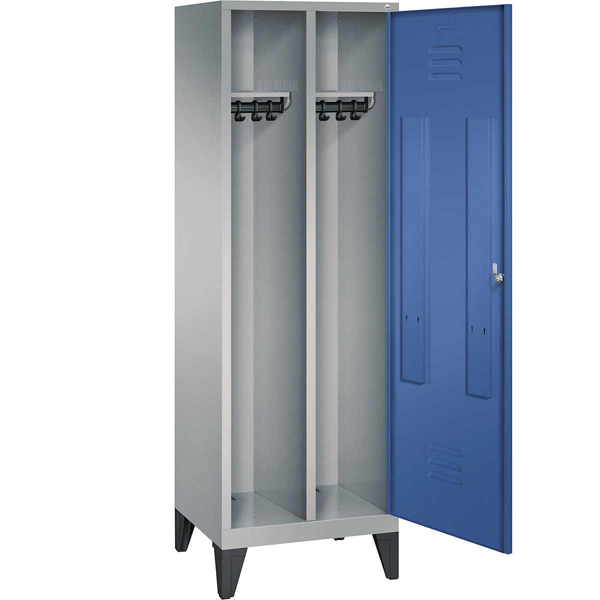 C+P CLASSIC Garderobenschrank mit Füßen, Tür über 2 Abteile (Produktabbildung 18)