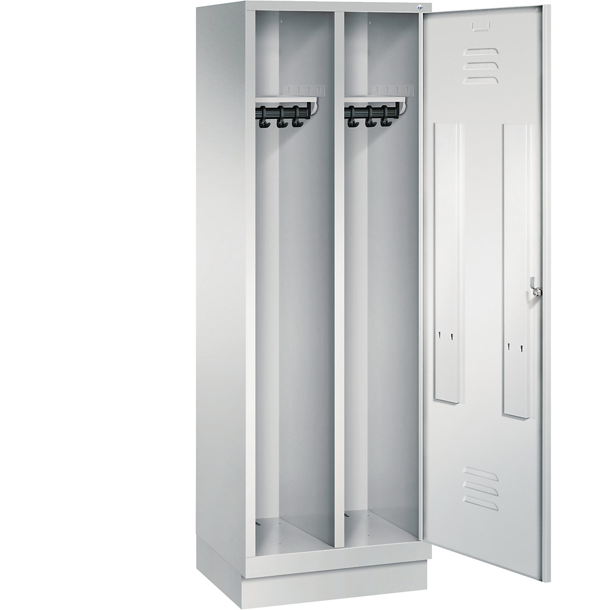 CLASSIC Garderobenschrank mit Sockel, Tür über 2 Abteile C+P (Produktabbildung 17)-16