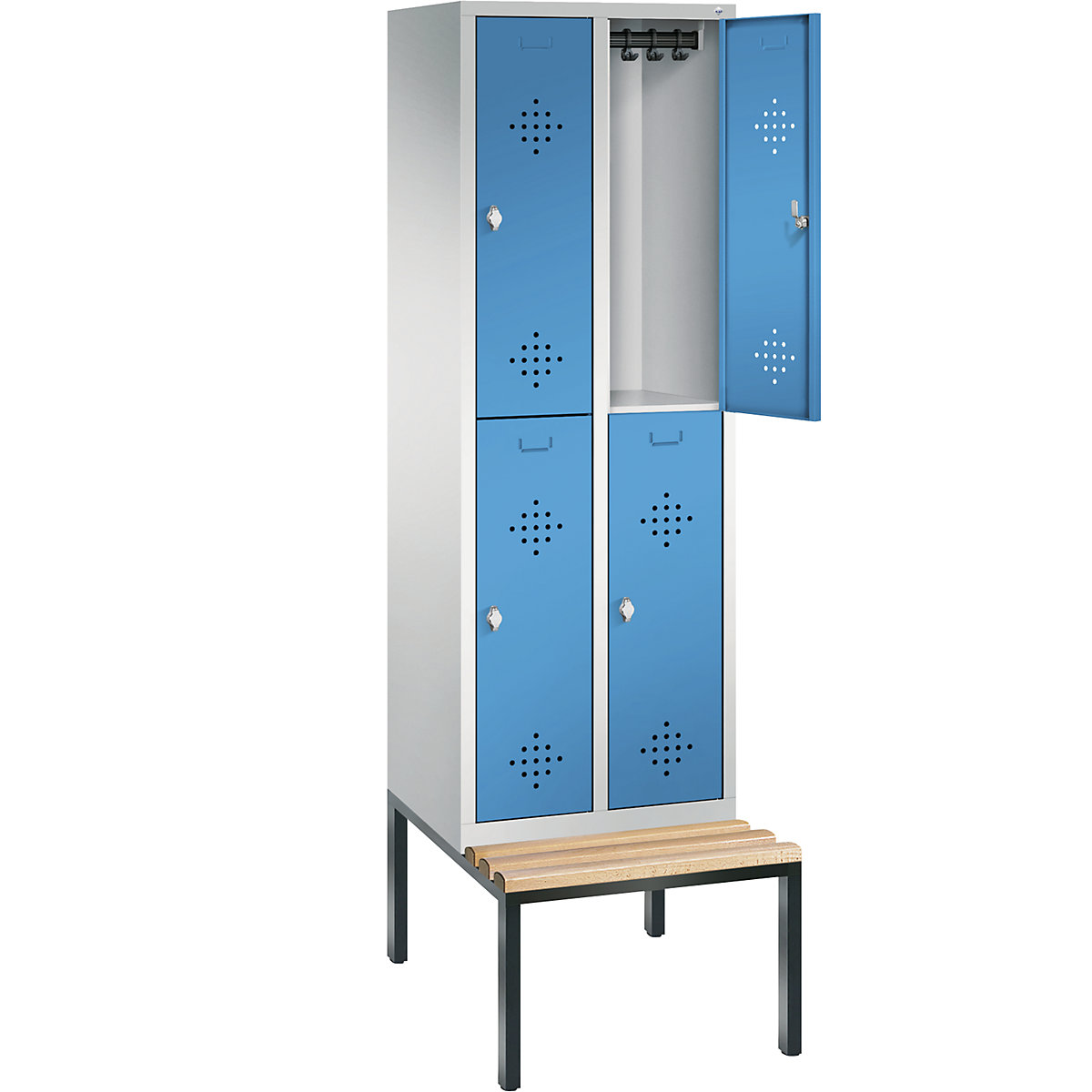 CLASSIC Garderobenschrank mit untergebauter Sitzbank, doppelstöckig C+P (Produktabbildung 26)-25