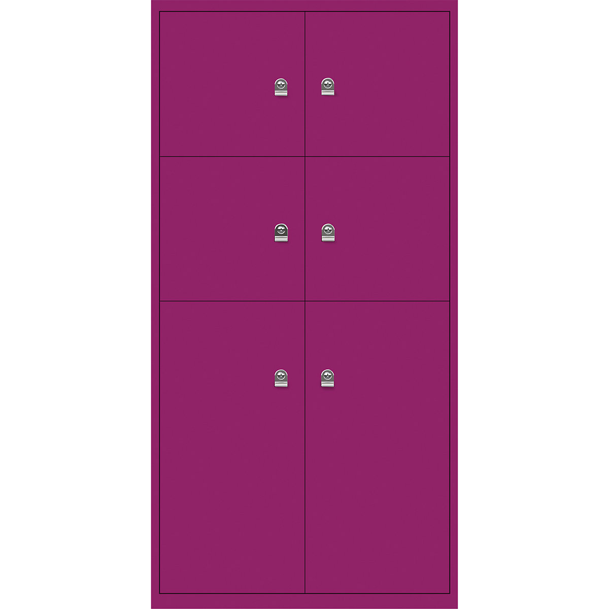 LateralFile™ Lodge BISLEY, mit 6 Schließfächern, Höhe 4 x 375 mm, 2 x 755 mm, fuchsia-23