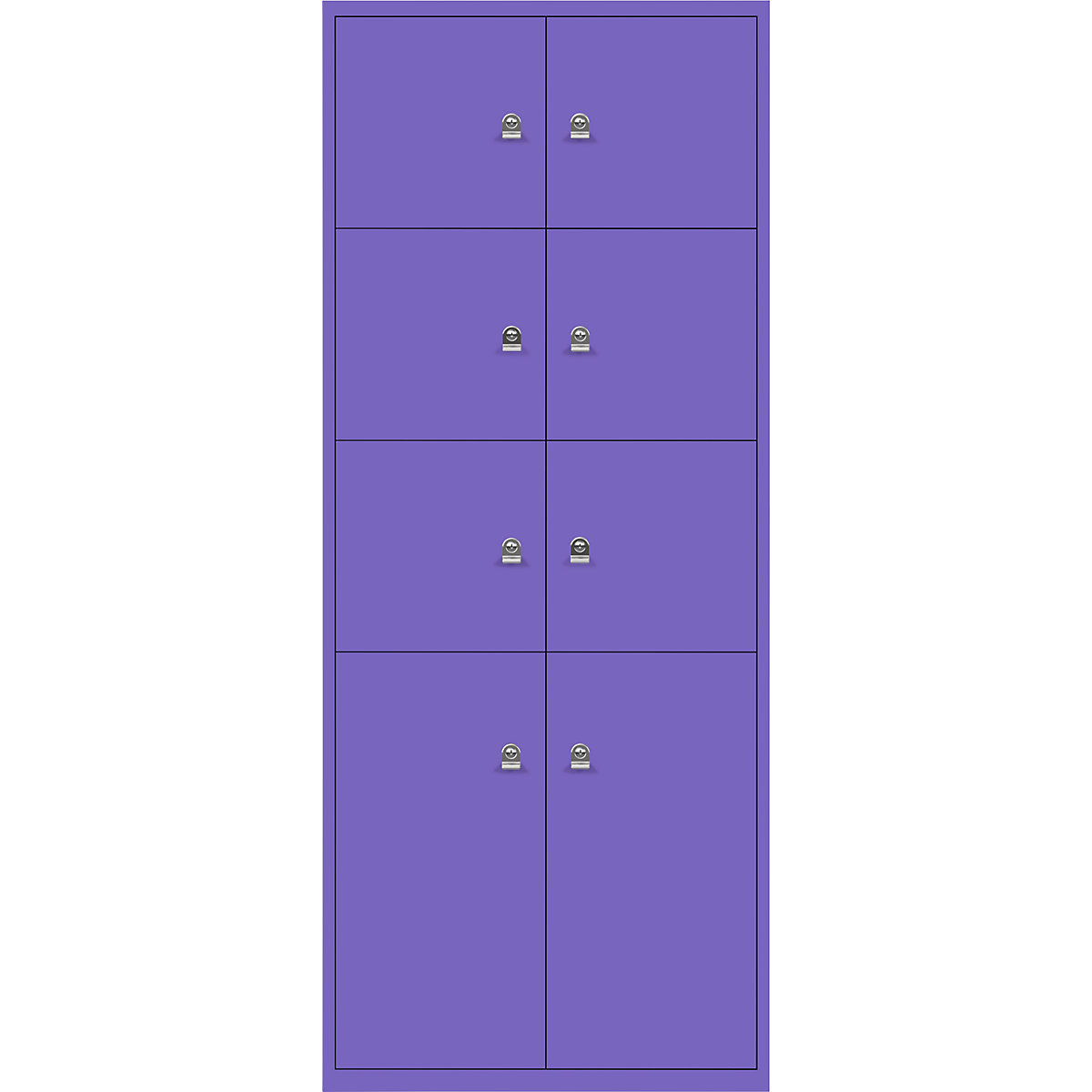 LateralFile™ Lodge BISLEY, mit 8 Schließfächern Höhe 6 x 375 mm, 2 x 755 mm, parma-9