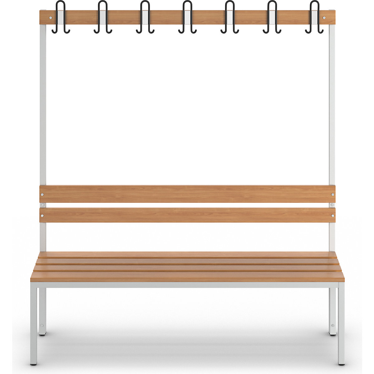 Garderobenbank mit Lehne, einseitig eurokraft basic (Produktabbildung 4)-3