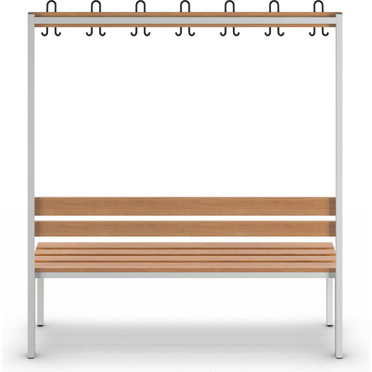 Garderobenbank mit Lehne, einseitig eurokraft basic (Produktabbildung 6)-5