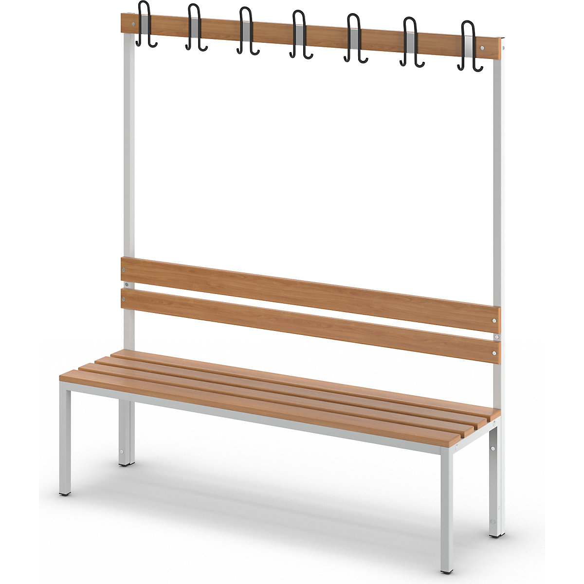 Garderobenbank mit Lehne, einseitig eurokraft basic (Produktabbildung 7)-6