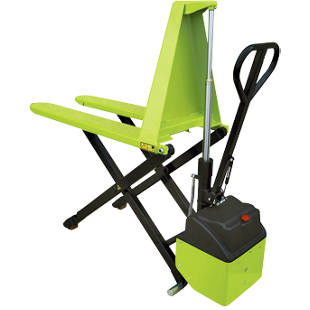 High-lift pallet truck, powder coated