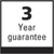 3 year warranty  Products with this symbol have a 3 year guarantee (from the day of delivery) on the quality of material and processing.