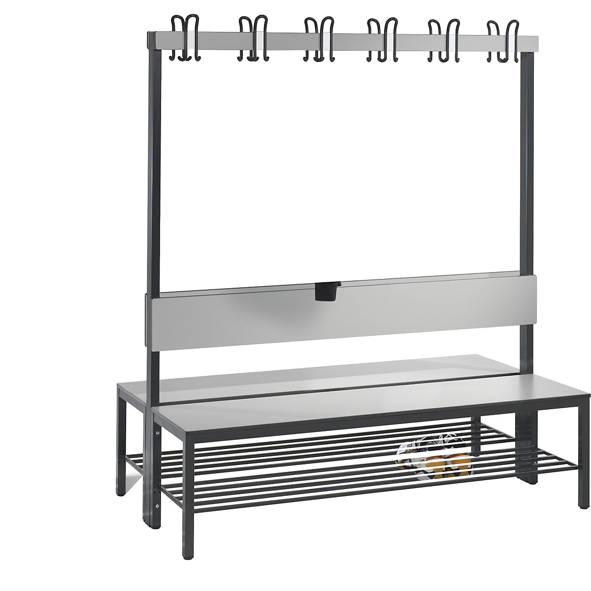 BASIC PLUS cloakroom bench, double sided – C+P (Product illustration 13)-12