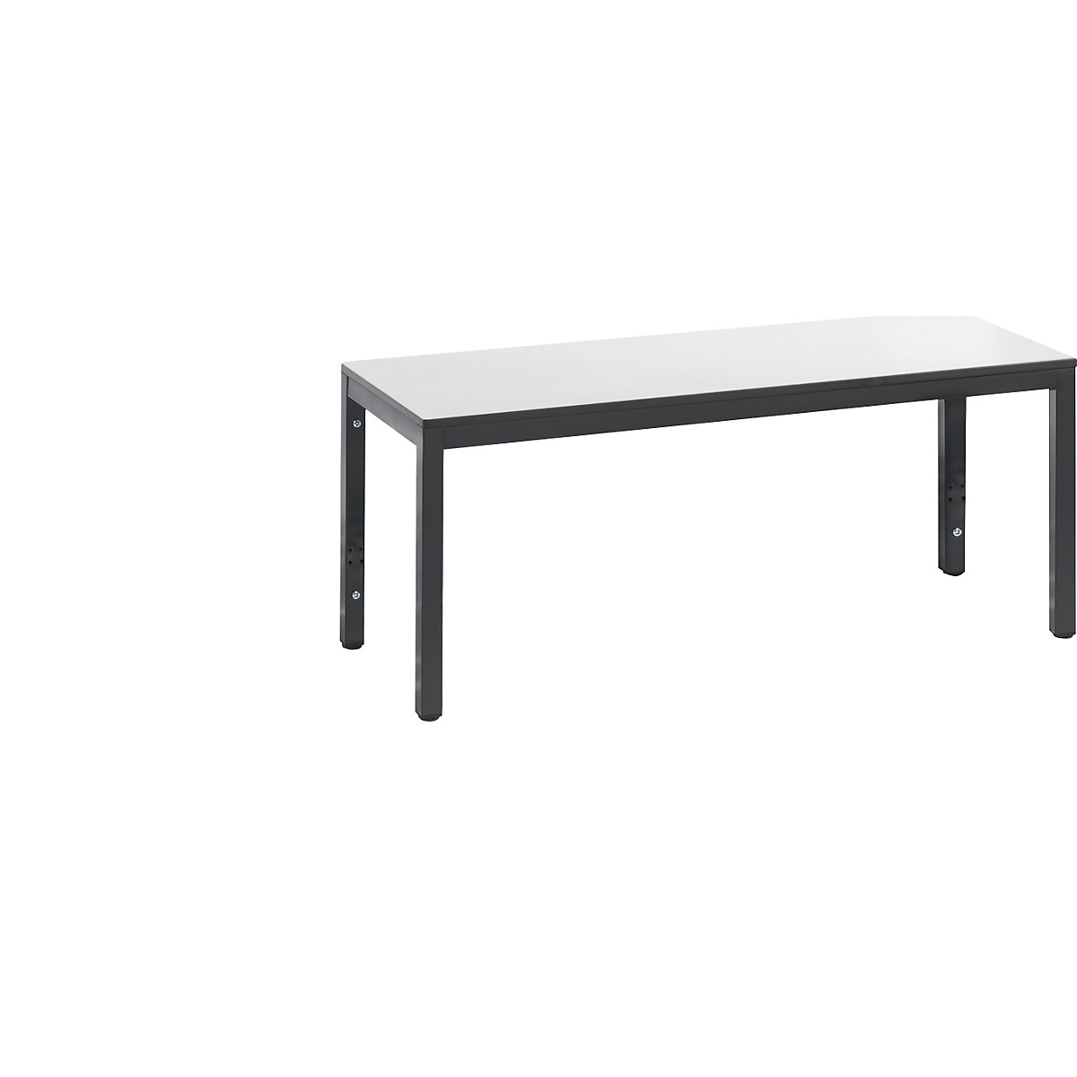 BASIC PLUS cloakroom bench – C+P, HPL seat surface, length 1000 mm, white-8