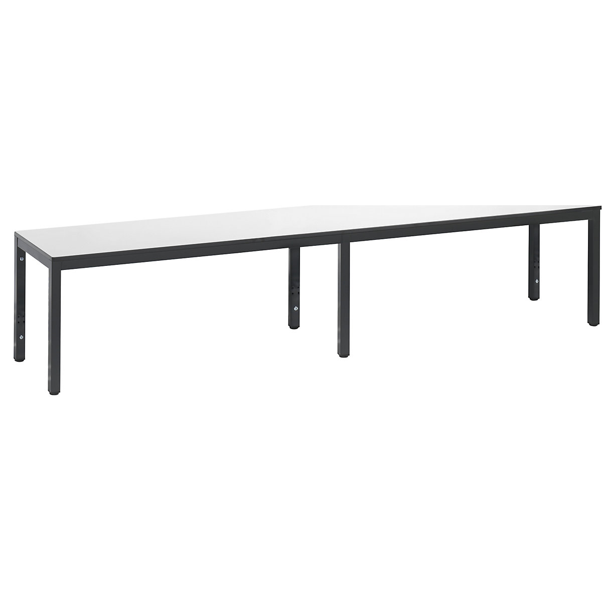 BASIC PLUS cloakroom bench – C+P, HPL seat surface, length 1960 mm, white-2
