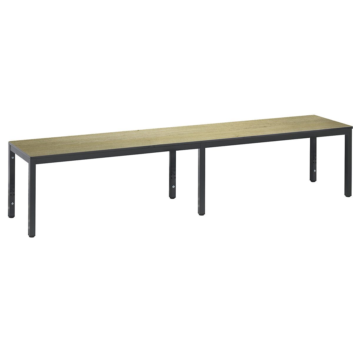 BASIC PLUS cloakroom bench – C+P, HPL seat surface, length 1960 mm, oak finish-4