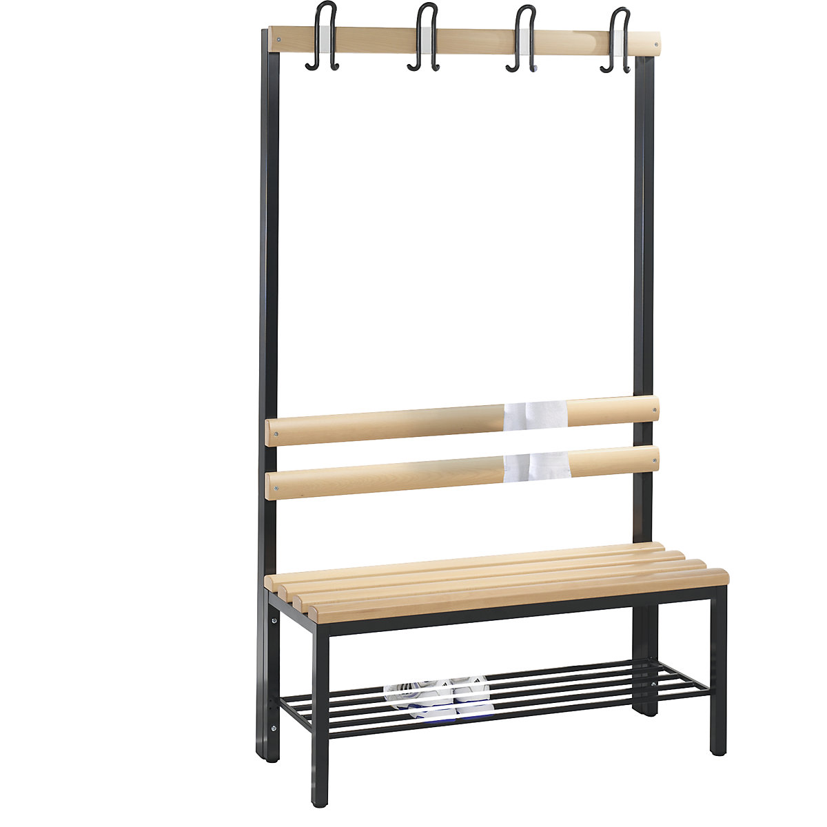 BASIC changing room bench, single sided - C+P