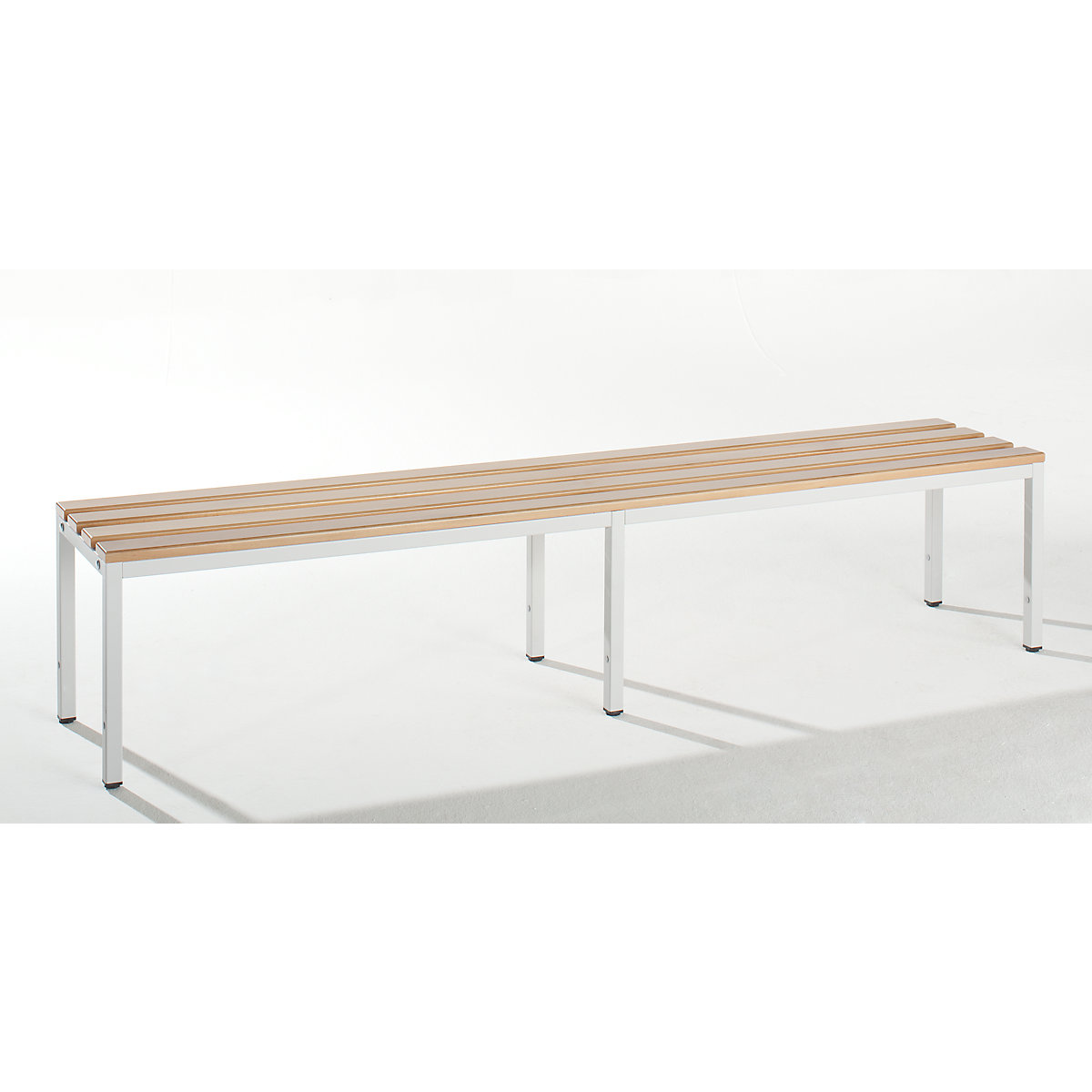 Beech cloakroom bench – eurokraft basic, single sided, HxD 420 x 400 mm, length 2000 mm-7