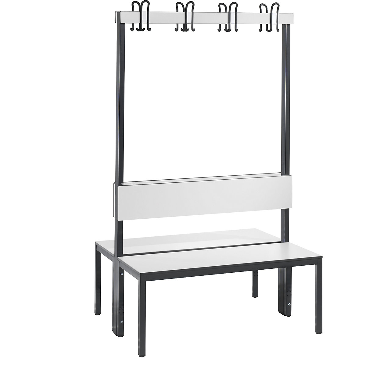 COMFORT cloakroom bench, double sided - C+P