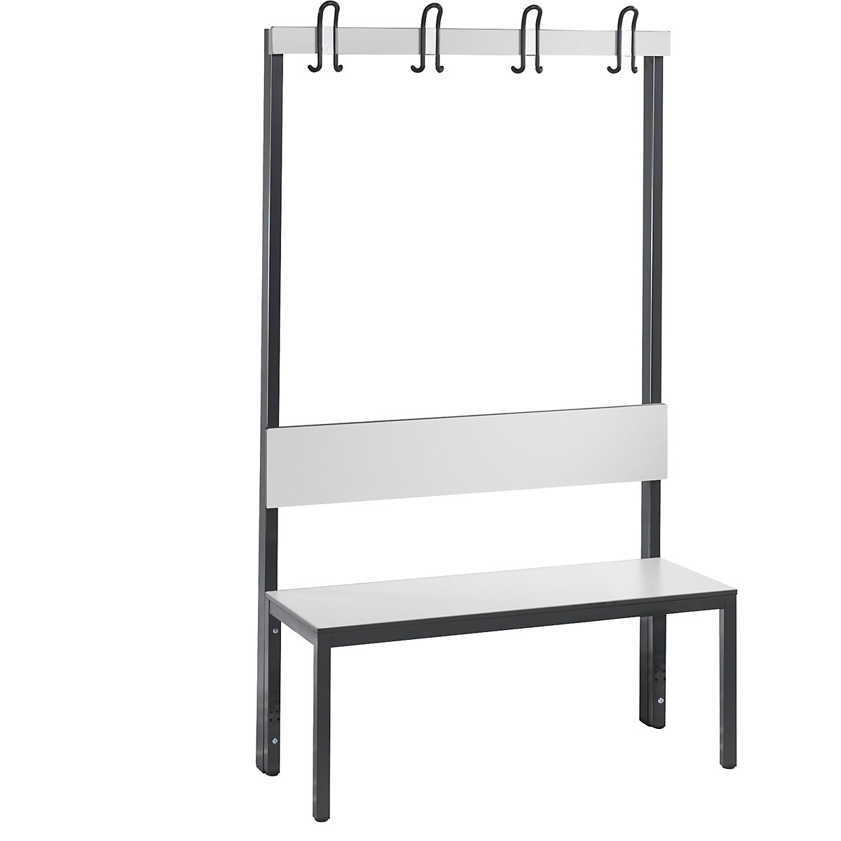 COMFORT cloakroom bench, single sided - C+P