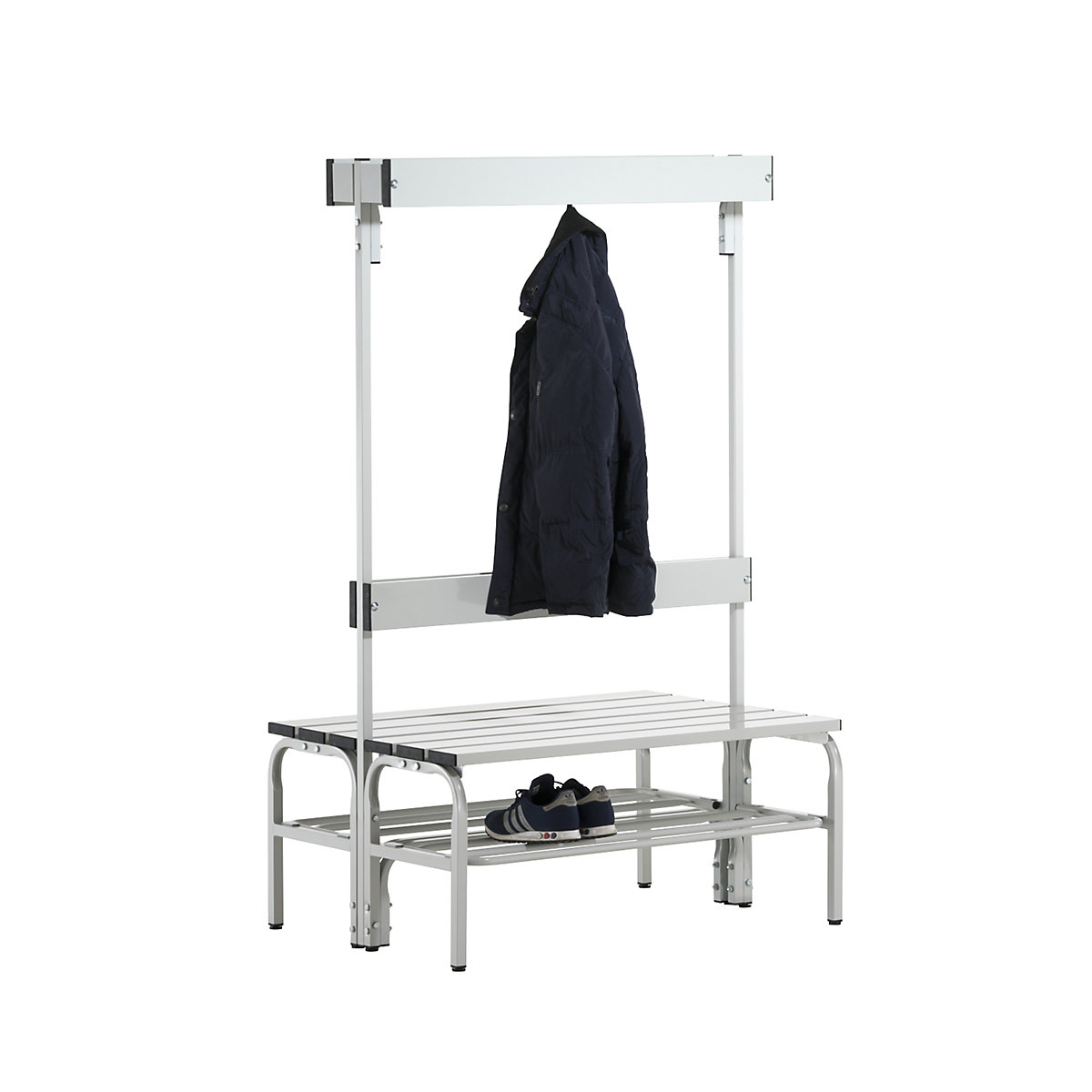 Sypro – Changing room bench with aluminium slats (Product illustration 8)