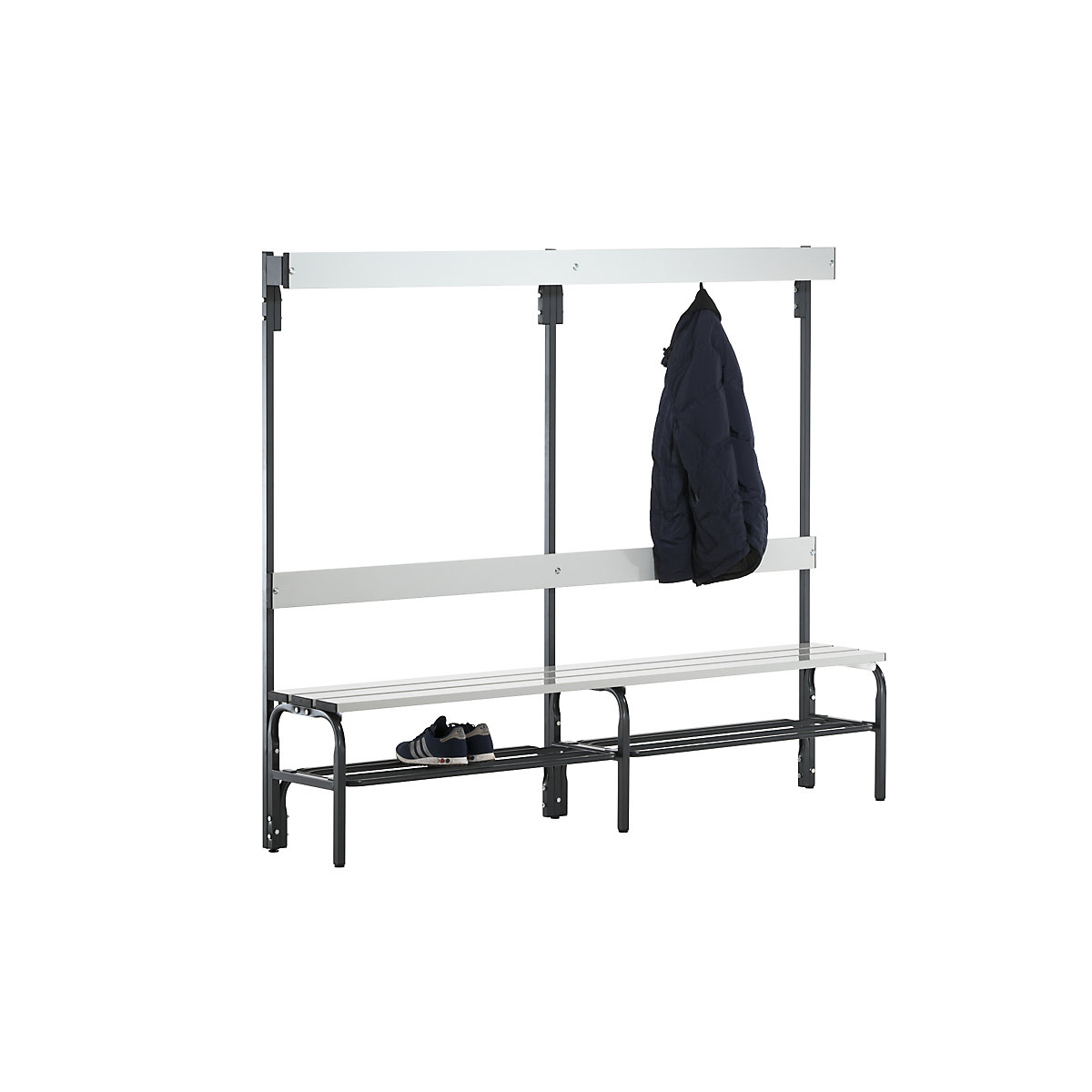 Sypro – Changing room bench with aluminium slats (Product illustration 16)