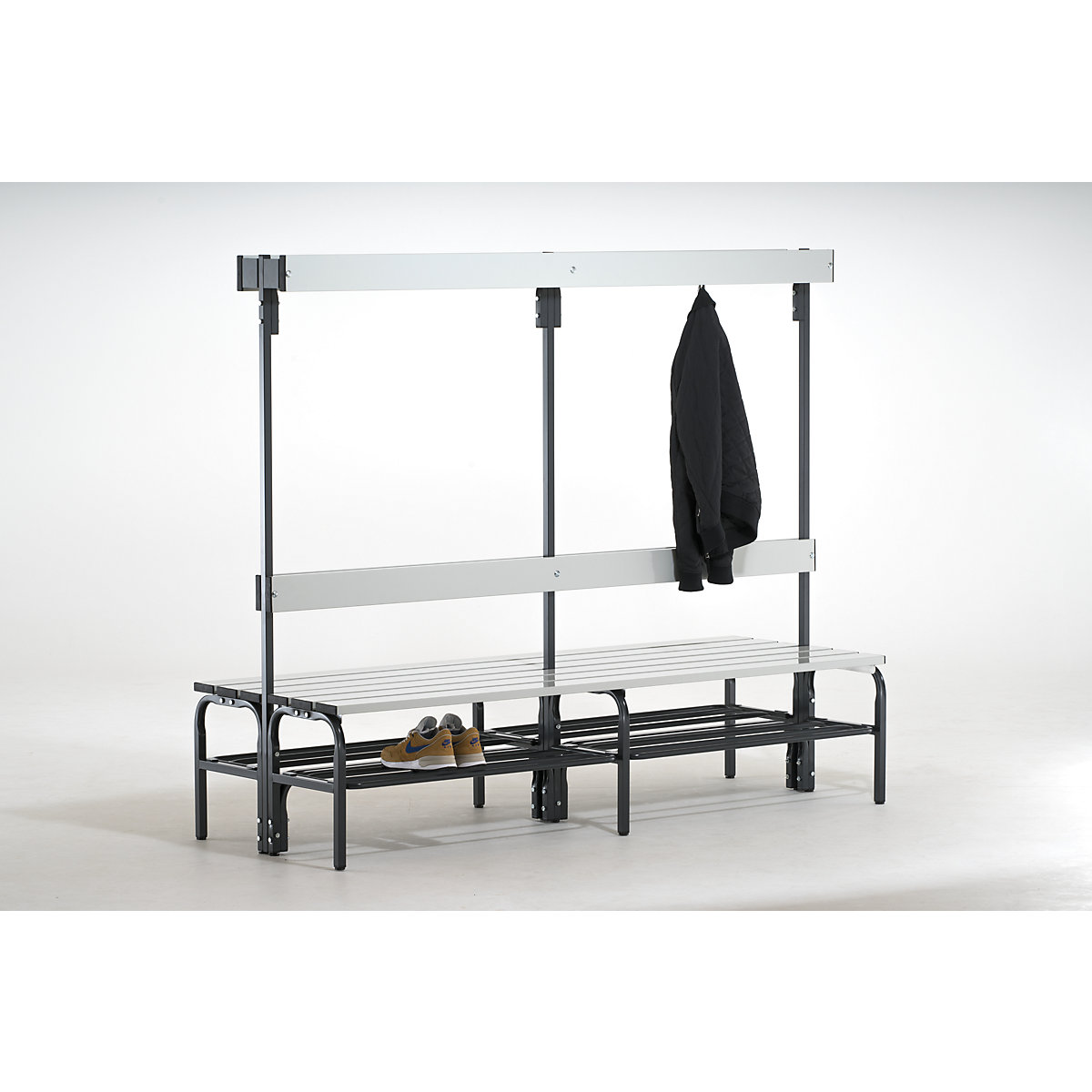 Sypro – Changing room bench with aluminium slats (Product illustration 10)