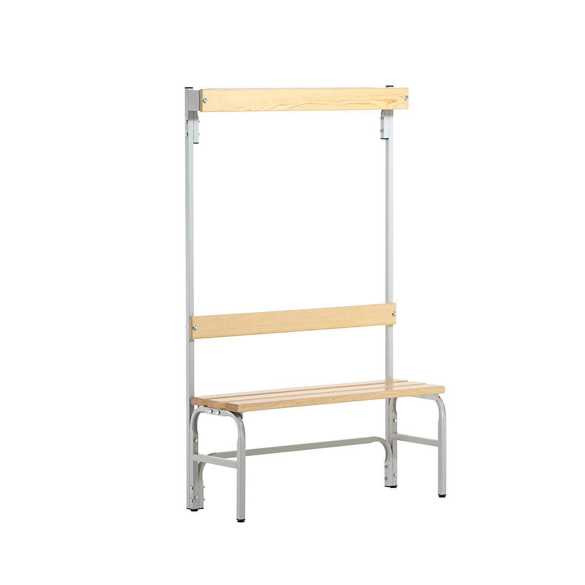 Changing room bench with hook strips - Sypro