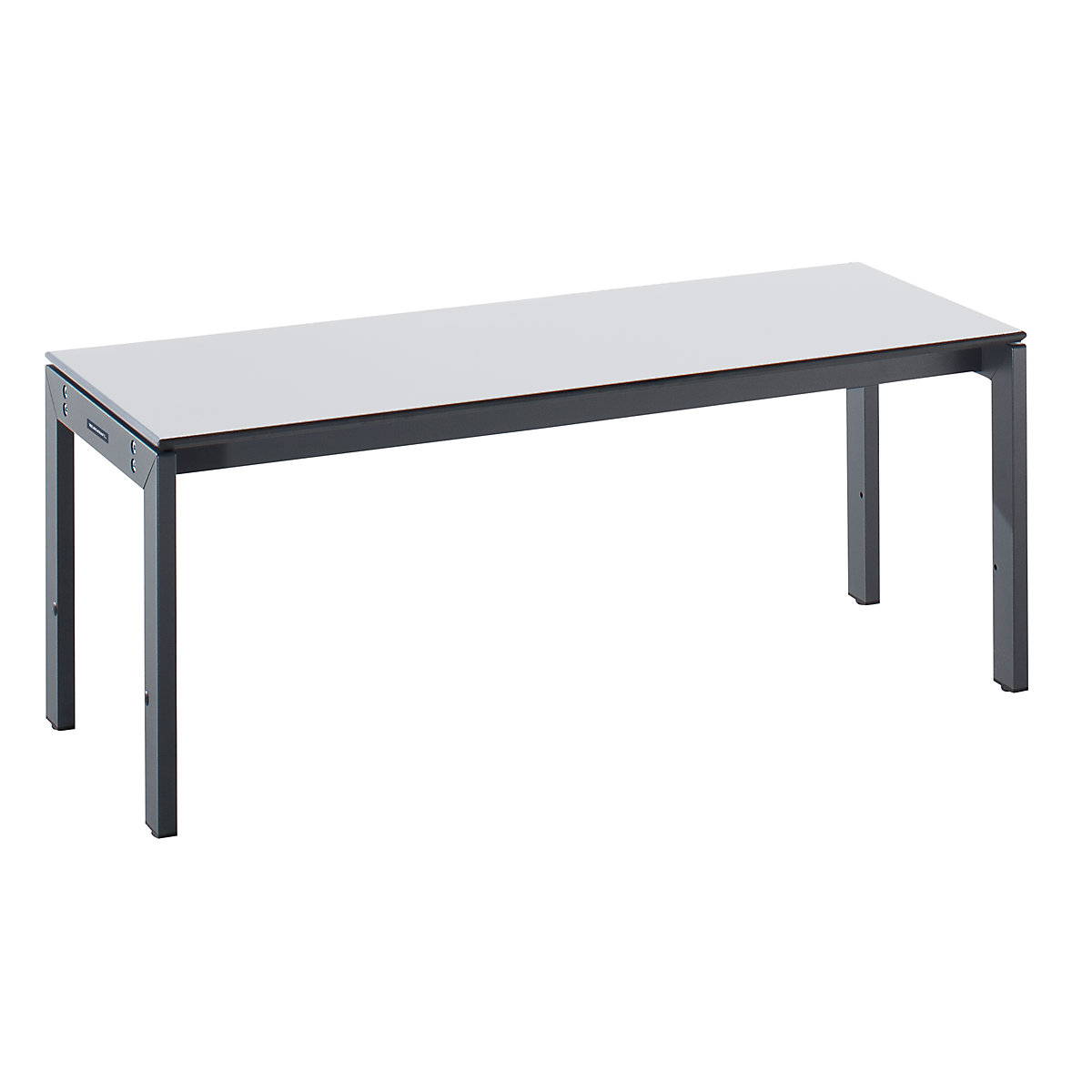 EUROKRAFTpro – Changing room bench with steel frame, LxHxD 1000 x 415 x 400 mm, light grey seat
