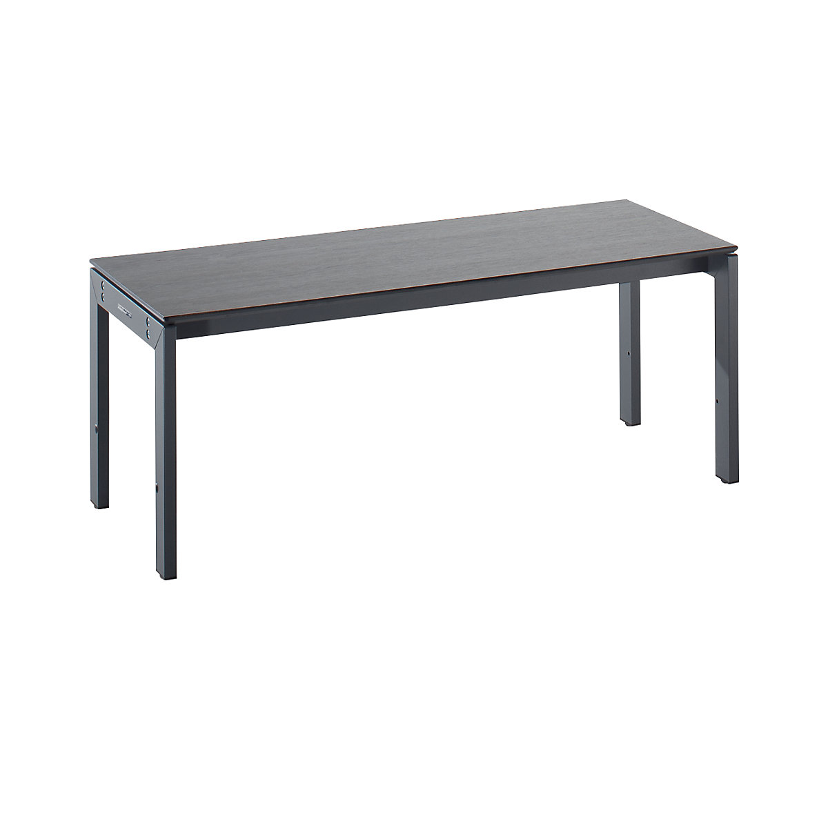 EUROKRAFTpro – Changing room bench with steel frame, LxHxD 1000 x 415 x 400 mm, oak silver seat