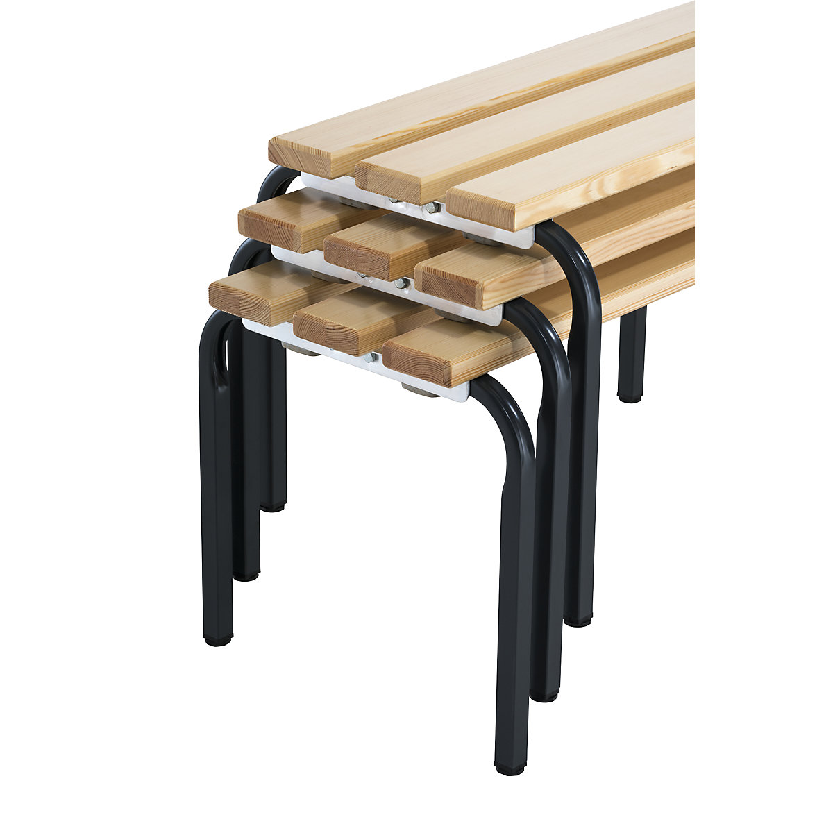 Cloakroom bench, stackable – Sypro (Product illustration 2)-1