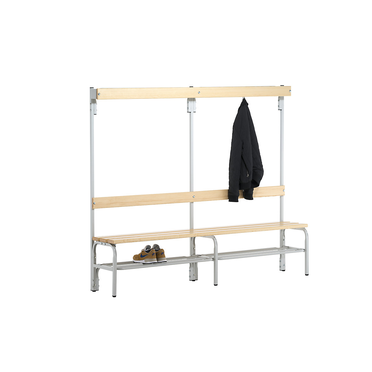 Cloakroom bench with hook strips – Sypro (Product illustration 7)-6