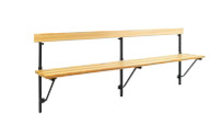 Folding wall-mounted bench