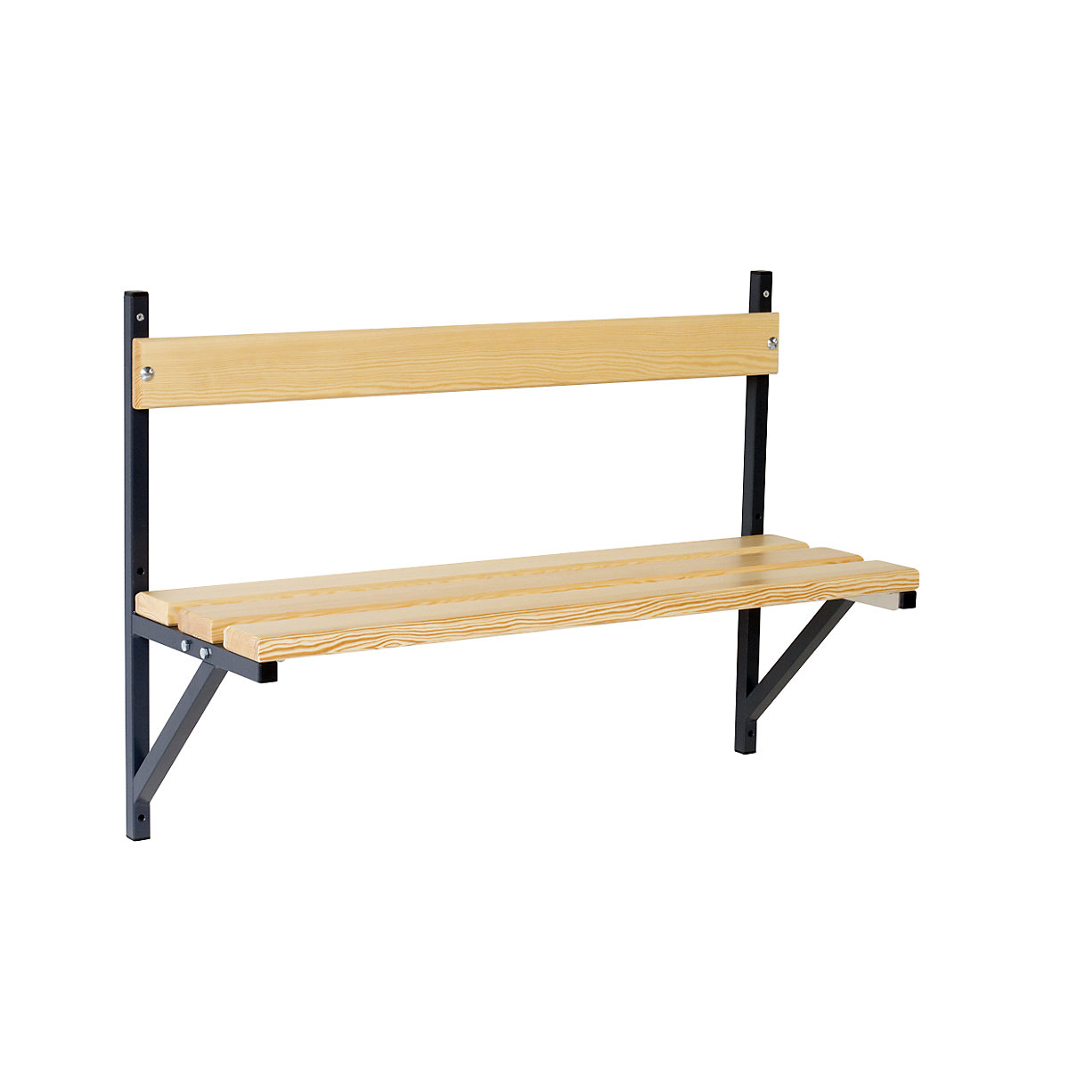 Sypro Wolf Wall Mounted Bench Pine Wood Slats Kaiser Kraft International