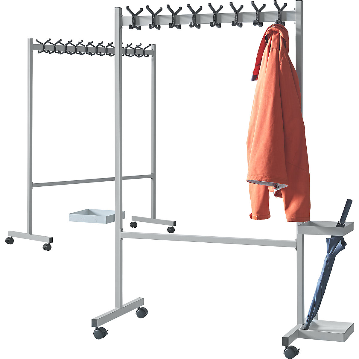 Mobile coat stand – eurokraft basic (Product illustration 2)-1