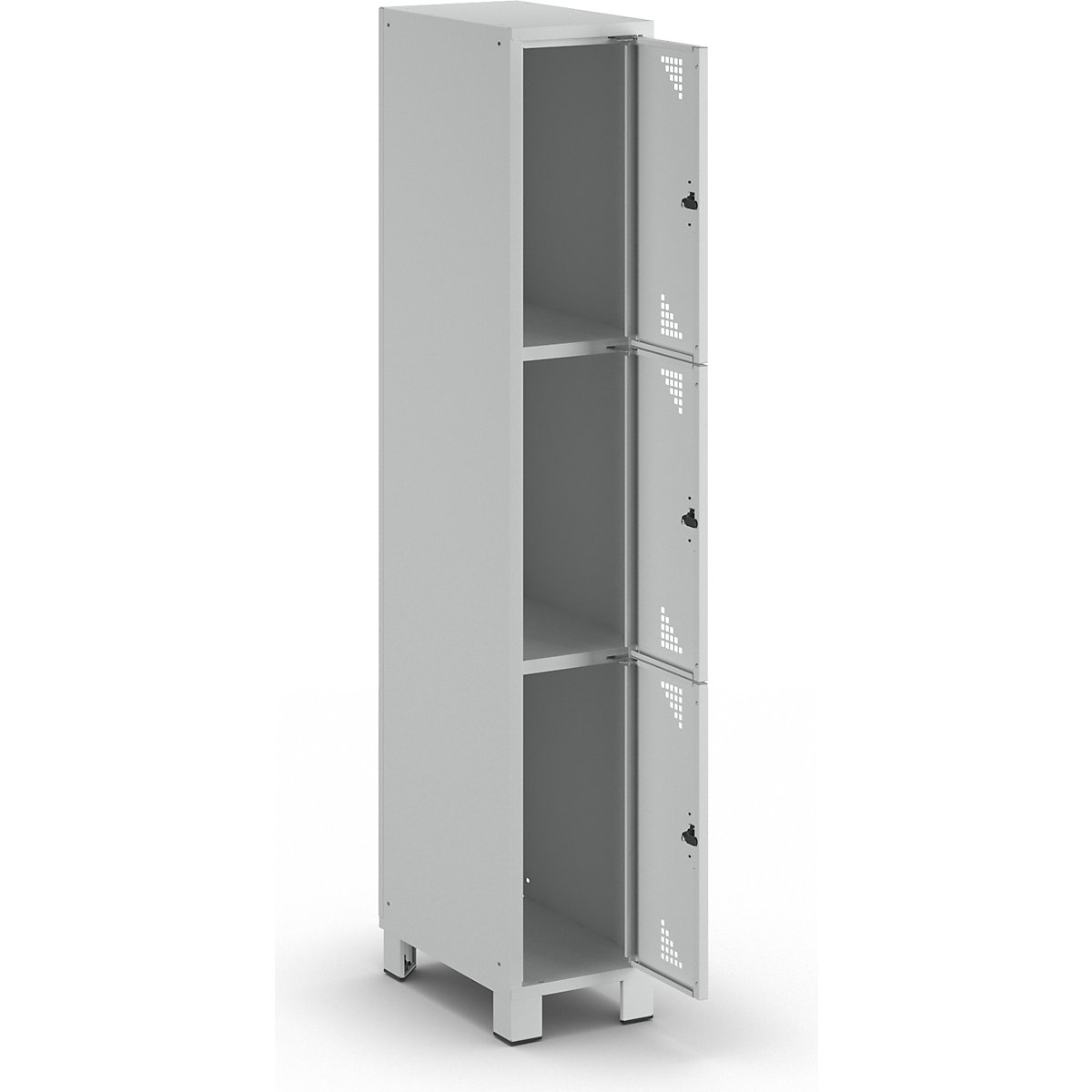 Bremen 3-fold compartment locker - eurokraft pro