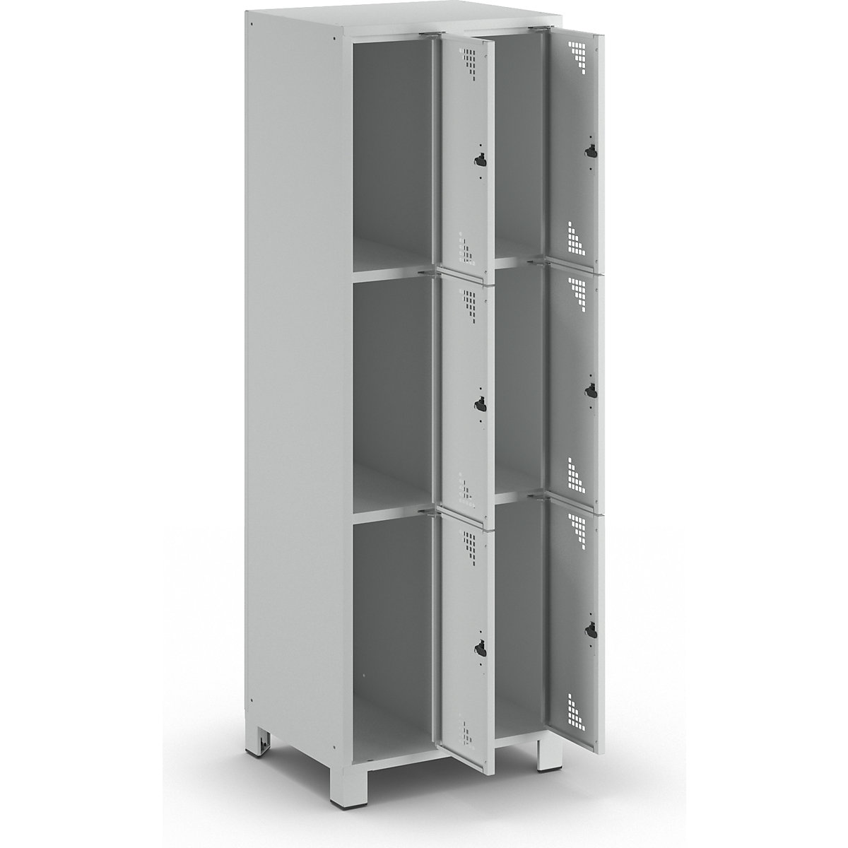 Bremen 3-fold compartment locker - eurokraft pro