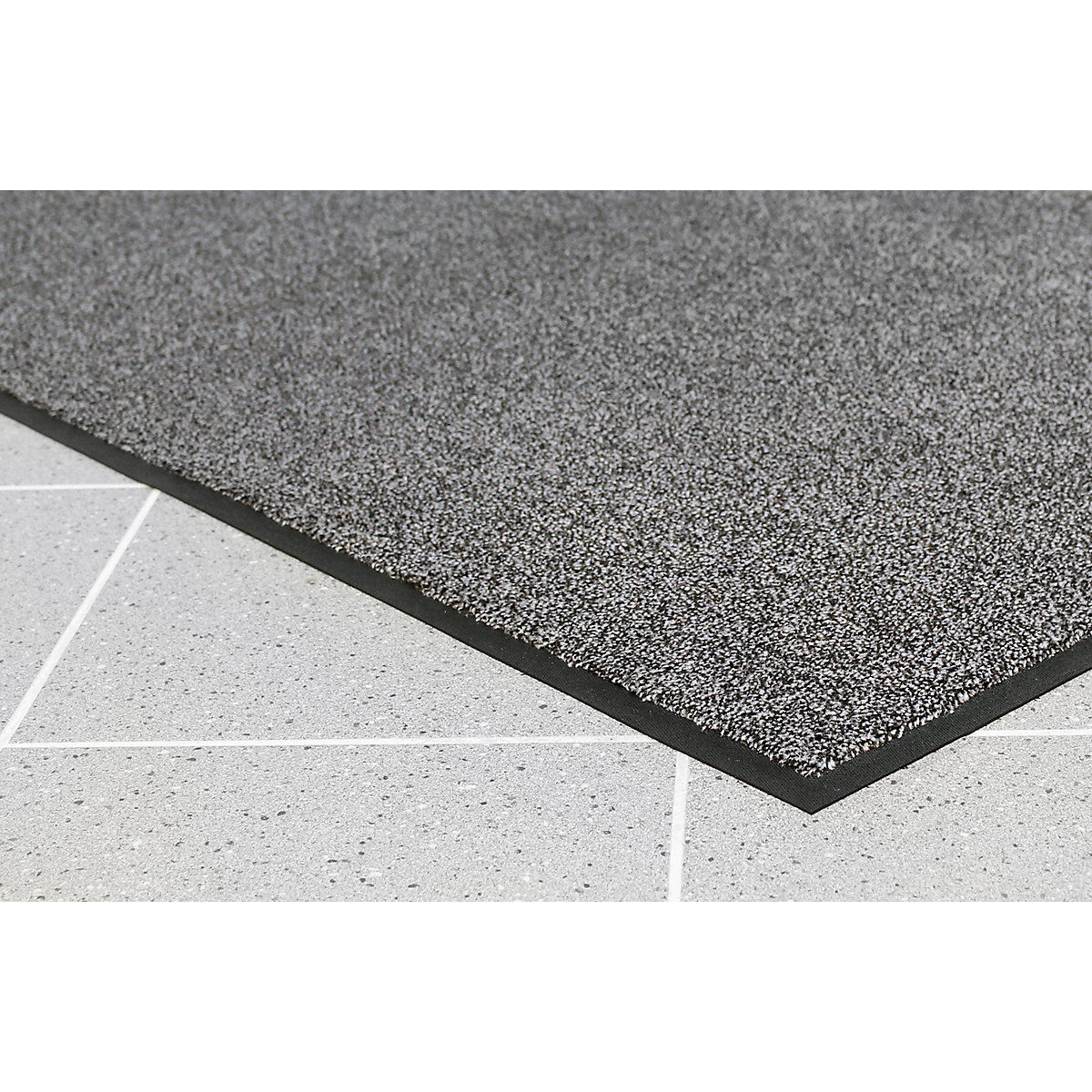Entrance matting for indoor use, nylon pile, LxW 850 x 600 mm, pack of 2, charcoal