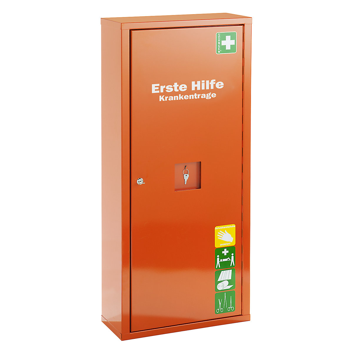 First aid cupboard, DIN 13157 – SÖHNGEN, with contents, signal orange, depth 200 mm, HxW 1120 x 490 mm-18