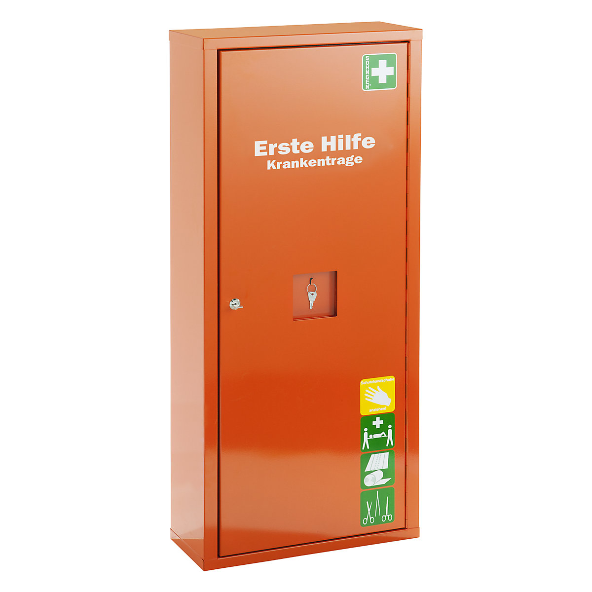 SÖHNGEN – First aid cupboard, DIN 13157, without contents, signal orange, depth 200 mm, HxW 1120 x 490 mm