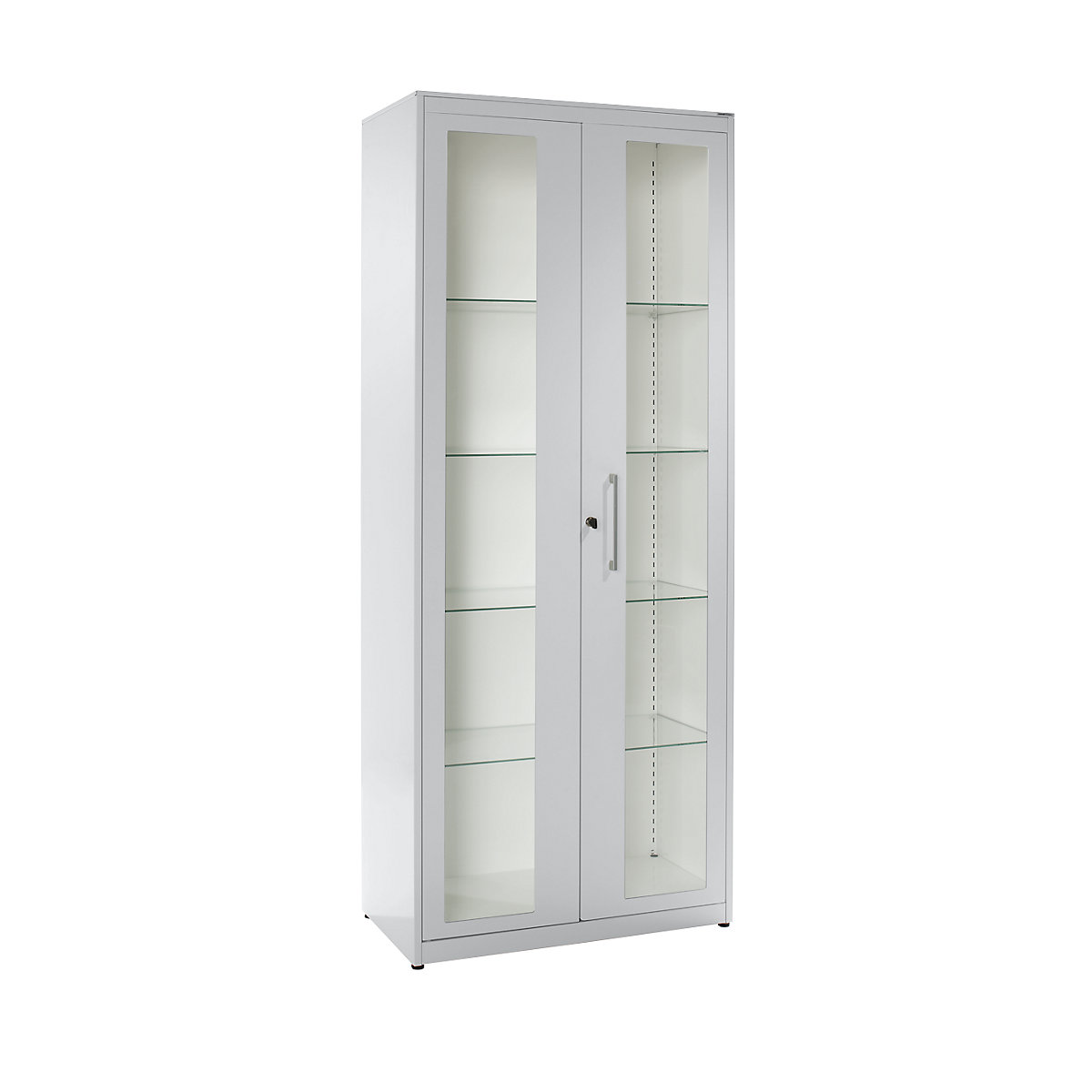 mauser – First aid cupboard, 2 hinged doors, 4 shelves, light grey