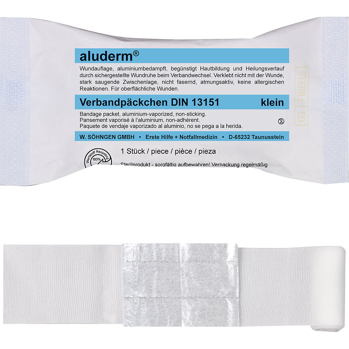 aluderm® bandage pack: content compliant with DIN 13151, 20+ items