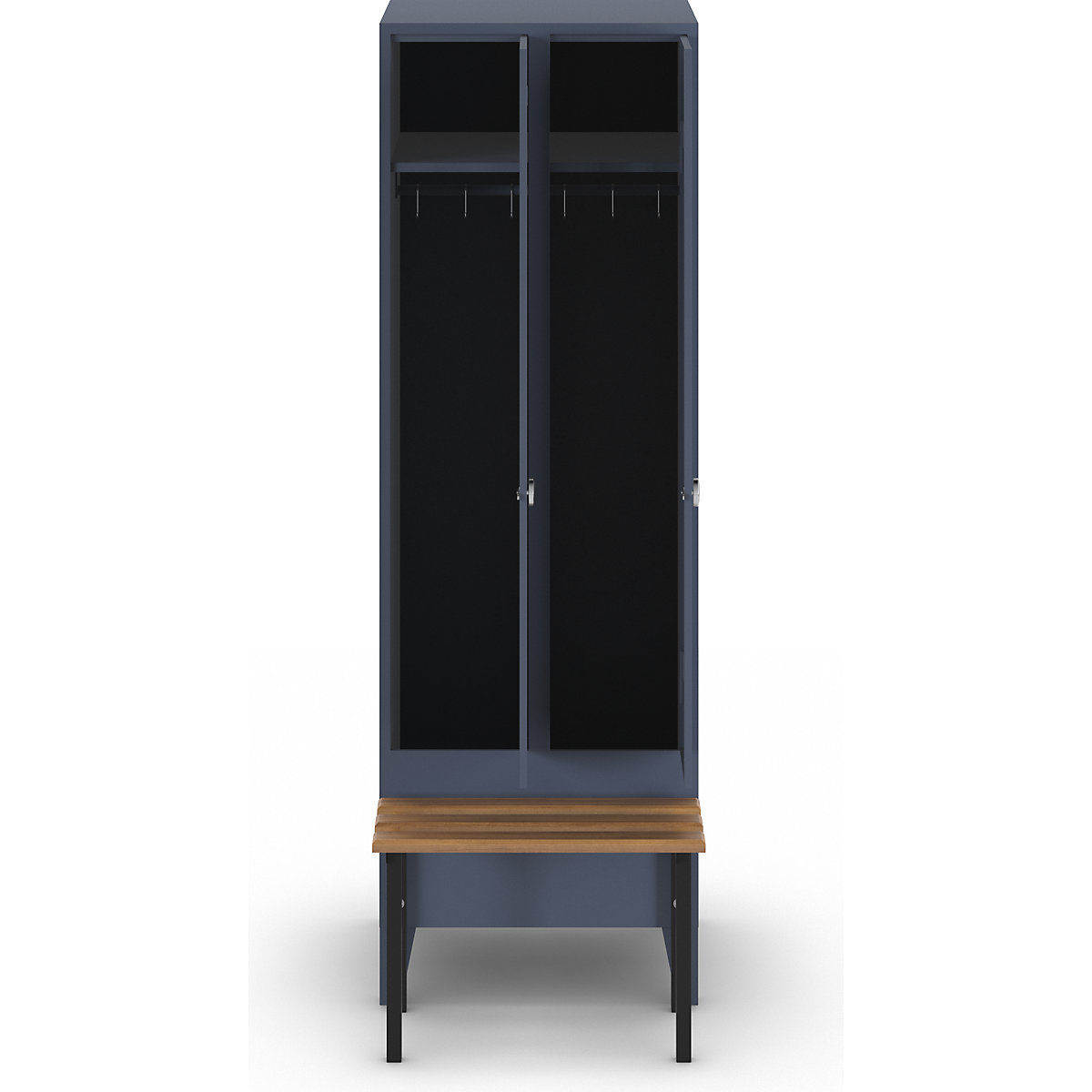 Berlin 1 bench seat clothes locker – Wolf (Product illustration 8)-7