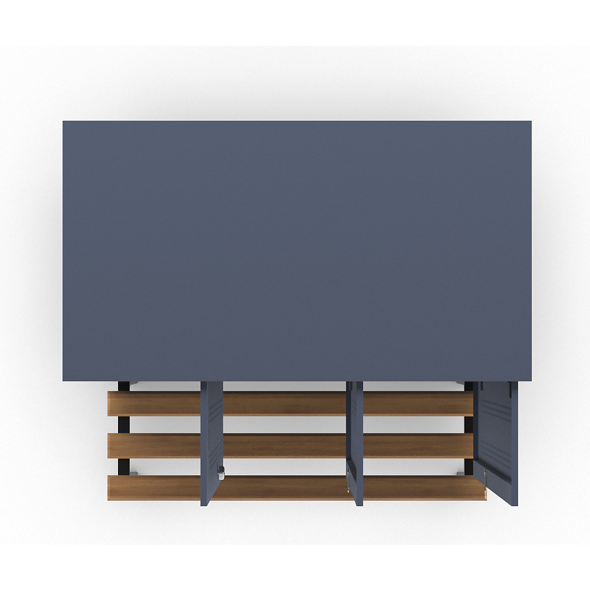 Berlin 1 bench seat clothes locker – Wolf (Product illustration 5)-4