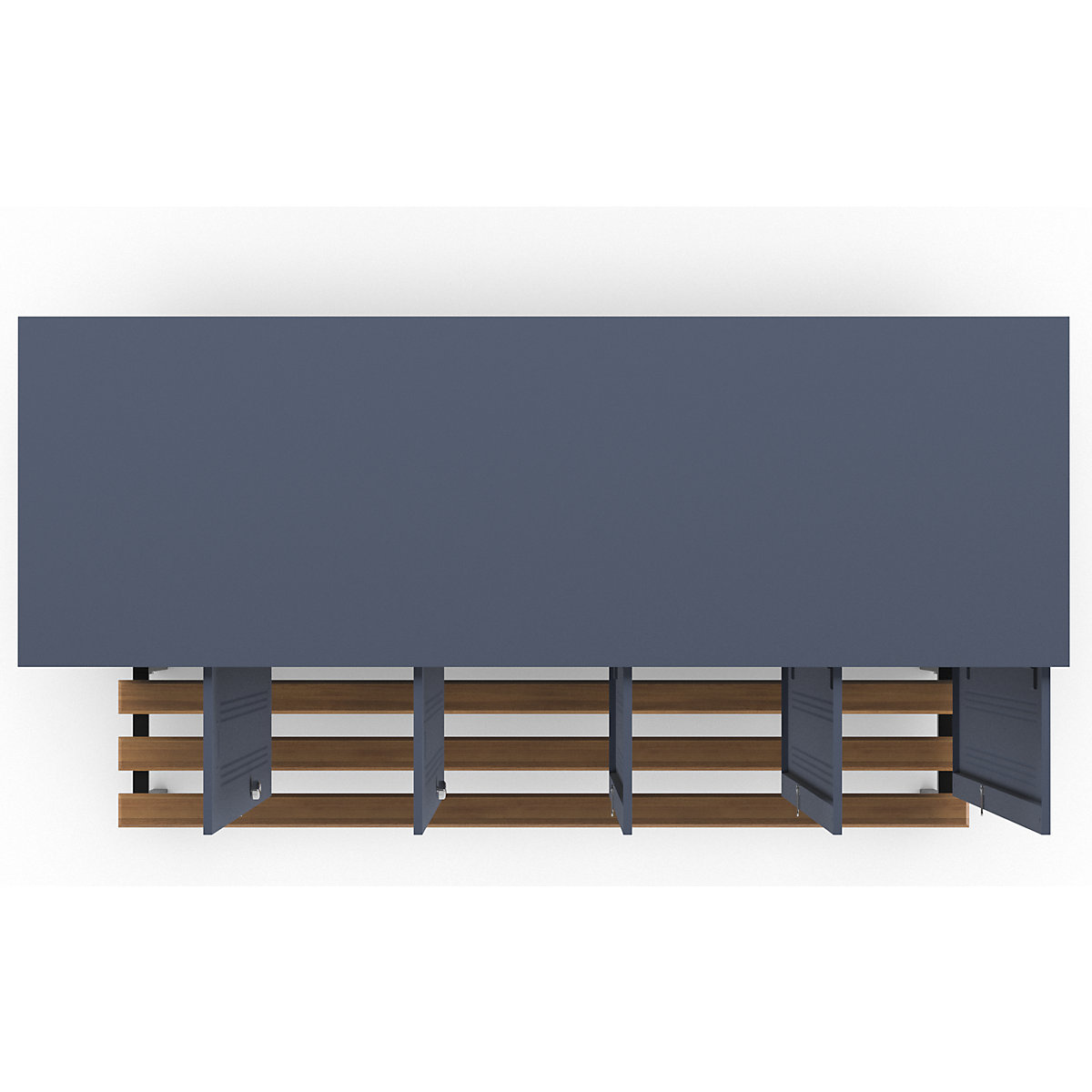 Berlin 1 bench seat clothes locker – Wolf (Product illustration 6)-5