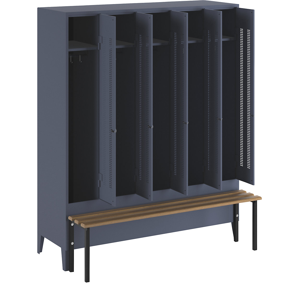 Berlin 1 bench seat clothes locker – Wolf