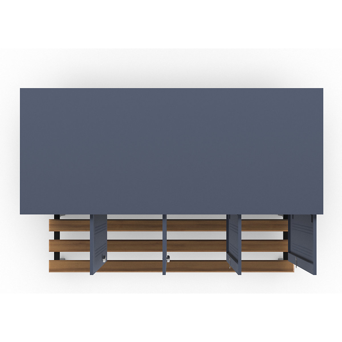 Berlin 1 bench seat clothes locker – Wolf (Product illustration 5)-4